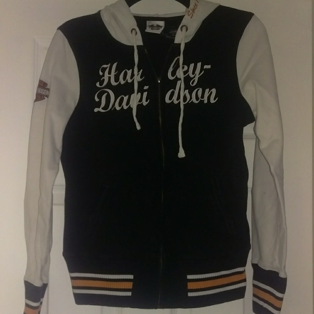 Harley Davidson zip up hoodie jacket.